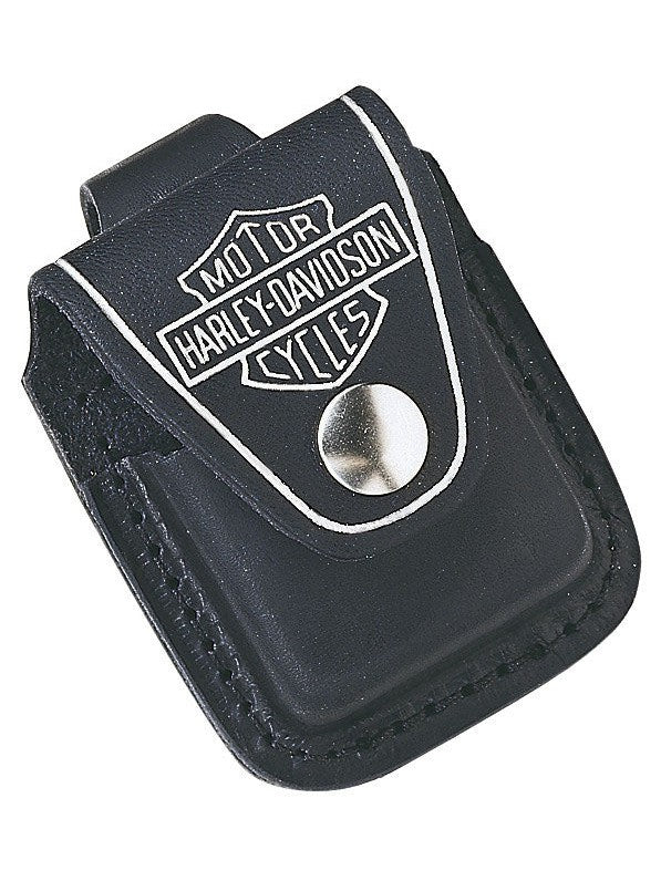 Zippo Black Harley-Davidson Pouch with Loop - HDPBK