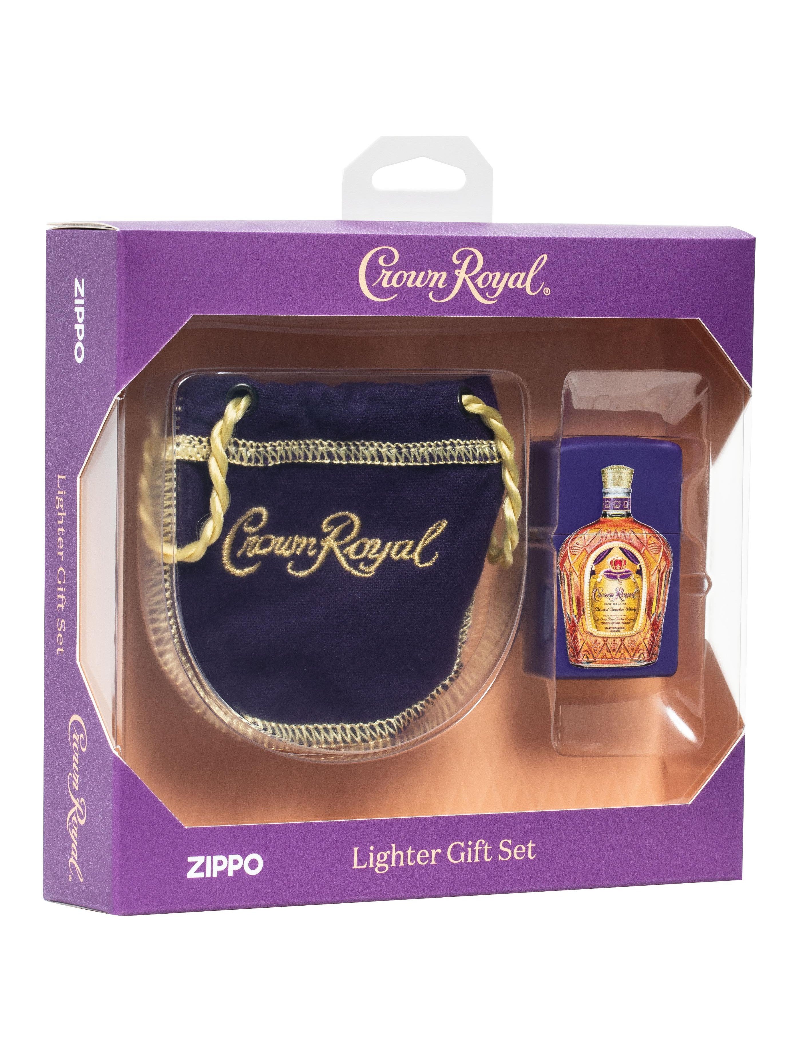 Zippo Crown Royal Lighter with Pouch, Texture Print - Purple Matte 49661