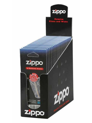 Zippo Flints, Box of 24 Cards (Six Flints per Card) - 2406N