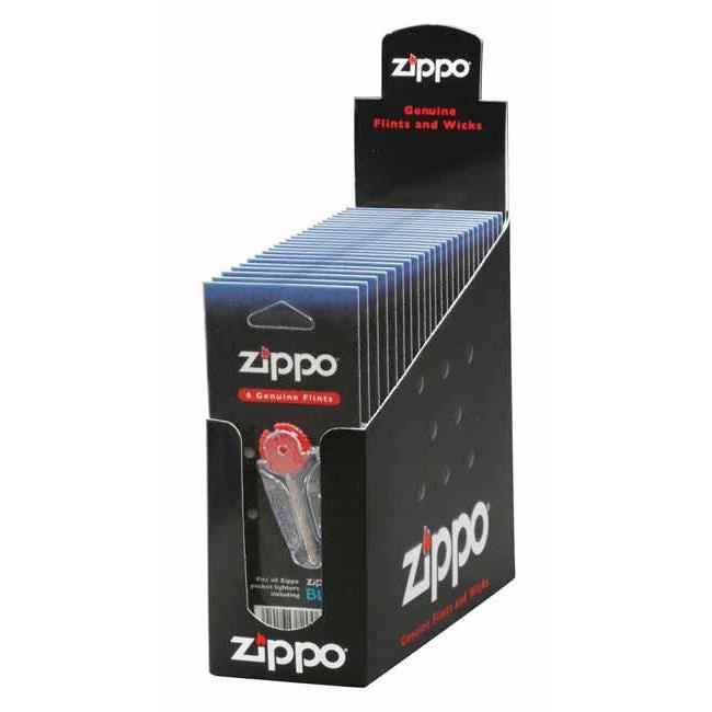 Zippo Flints, Box of 24 Cards (Six Flints per Card) - 2406N