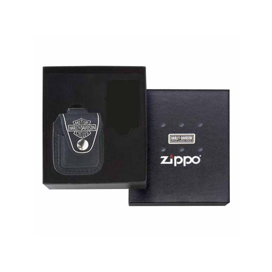 Zippo Gift Set with Black Loop Harley-Davidson Pouch - HDP6