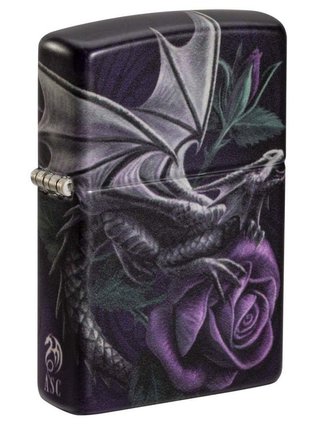 Zippo Lighter: Anne Stokes Dragon with Rose - 540 Color 81195