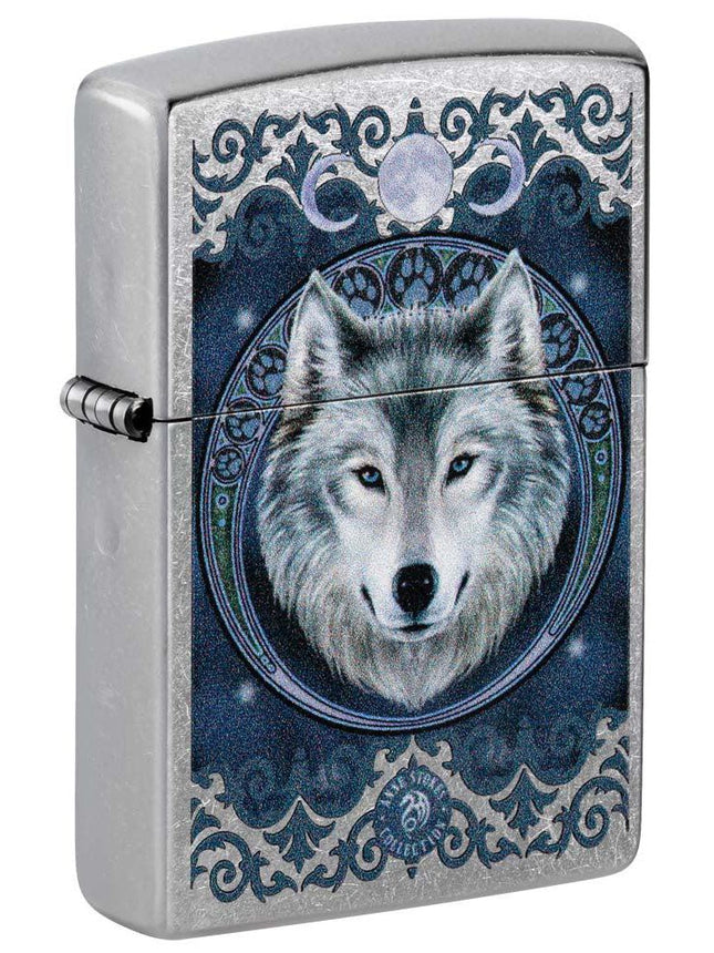Zippo Lighter: Anne Stokes Wolf - Street Chrome 81203