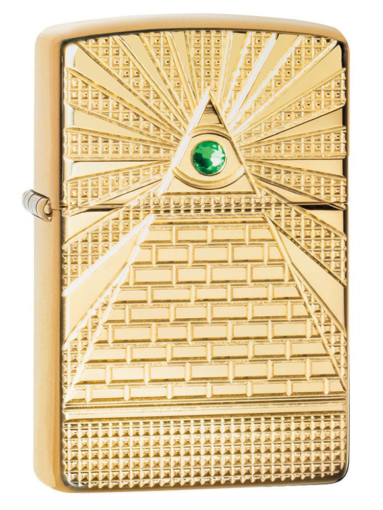 Zippo Lighter: Armor Eye of Providence - High Polish Brass 49060