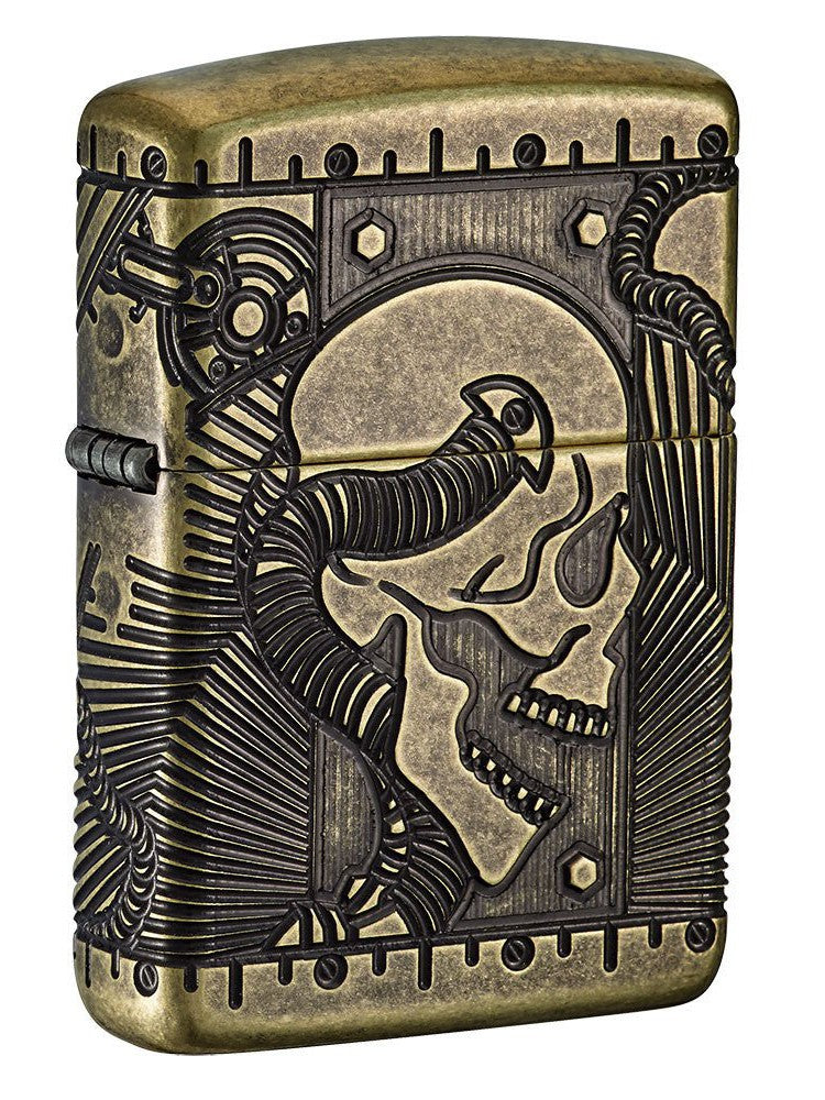 Zippo Lighter: Armor Multicut Steampunk - Antique Brass 29268