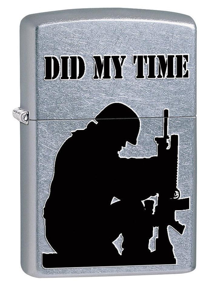 Zippo Lighter: Army Soldier, Did My Time - Street Chrome 76890