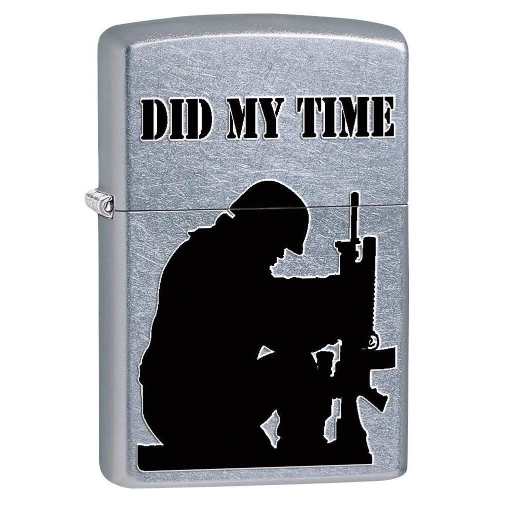 Zippo Lighter: Army Soldier, Did My Time - Street Chrome 76890