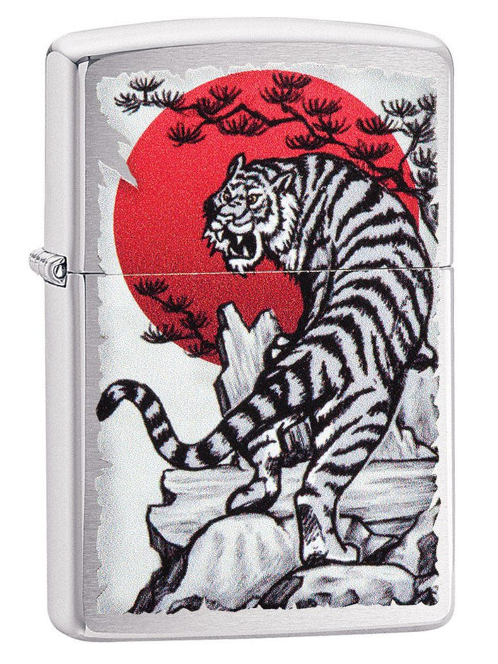 Zippo Lighter: Asian Tiger - Brushed Chrome 29889