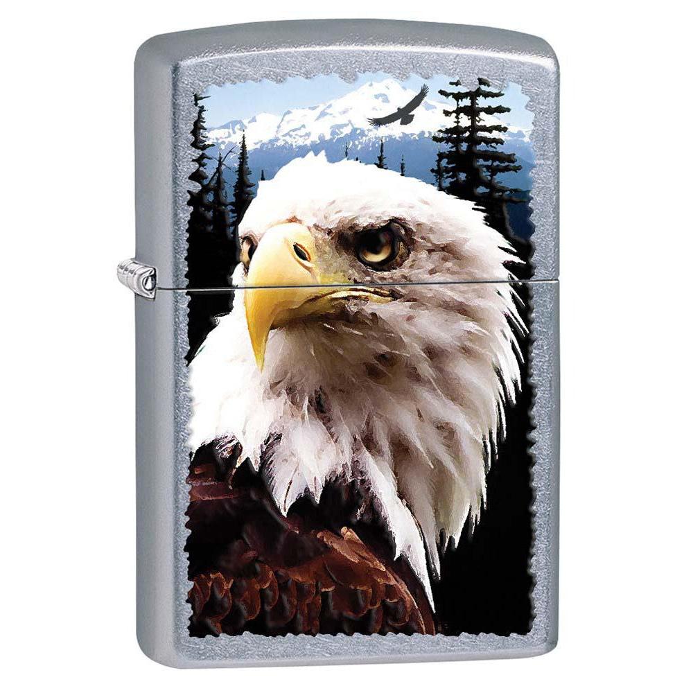 Zippo Lighter: Bald Eagle - Street Chrome 81167