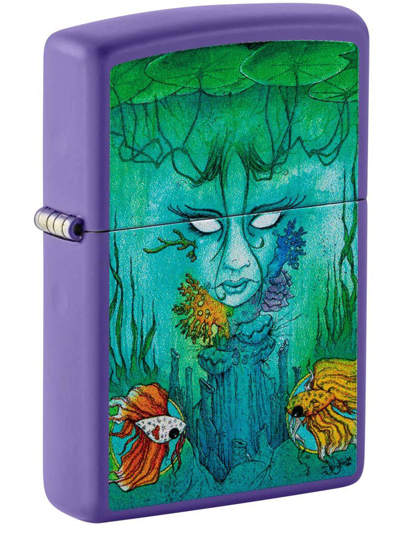 Zippo Lighter: Brackish by Sean Dietrich - Purple Matte 48630