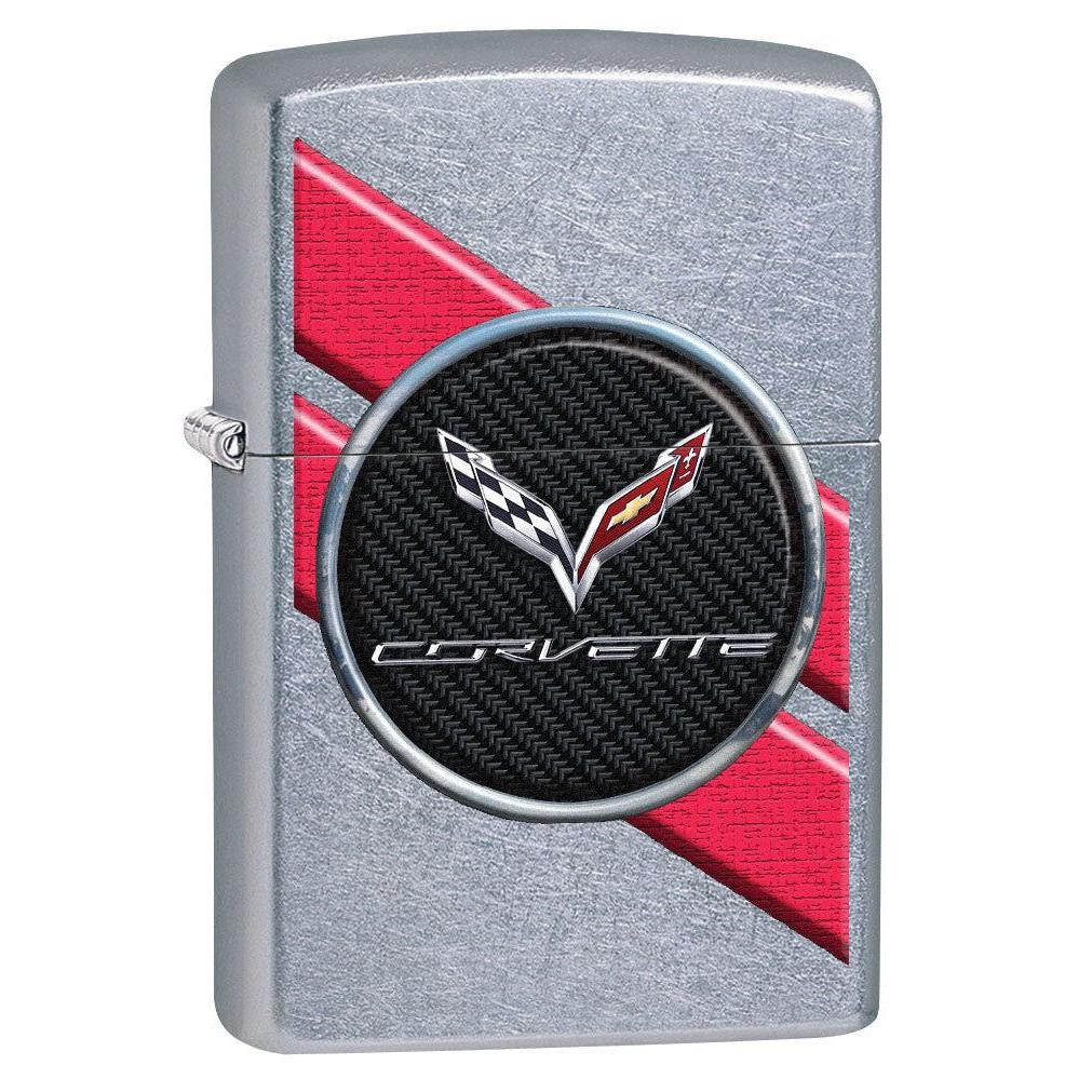 Zippo Lighter: Chevrolet Corvette Insignia - Street Chrome 80274