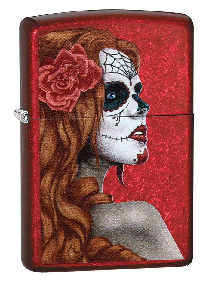 Zippo Lighter: Day of the Dead - Candy Apple Red 28830