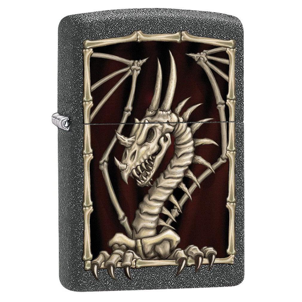 Zippo Lighter: Dragon Skeleton - Iron Stone 79581