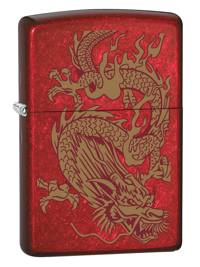 Zippo Lighter: Golden Dragon - Candy Apple Red 79095