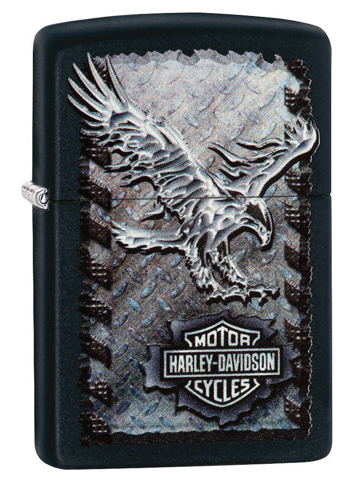 Zippo Lighter: Harley-Davidson Iron Eagle, Black Matte 28485