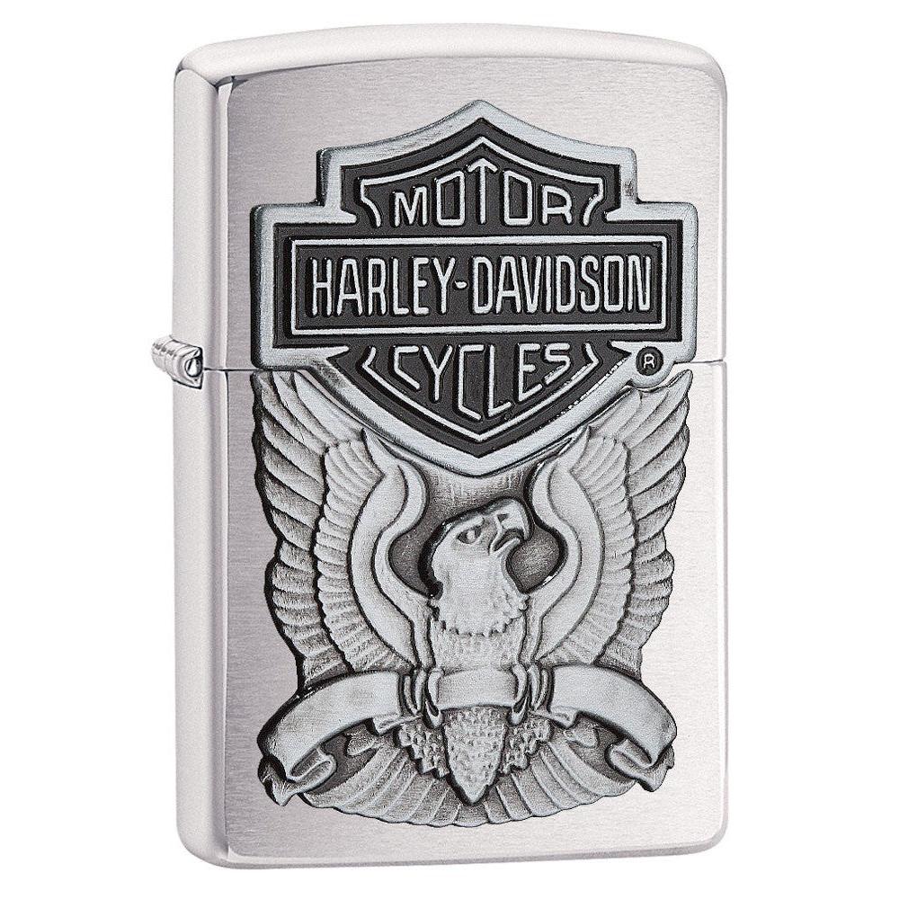 Zippo Lighter: Harley-Davidson Made in USA - Brushed Chrome