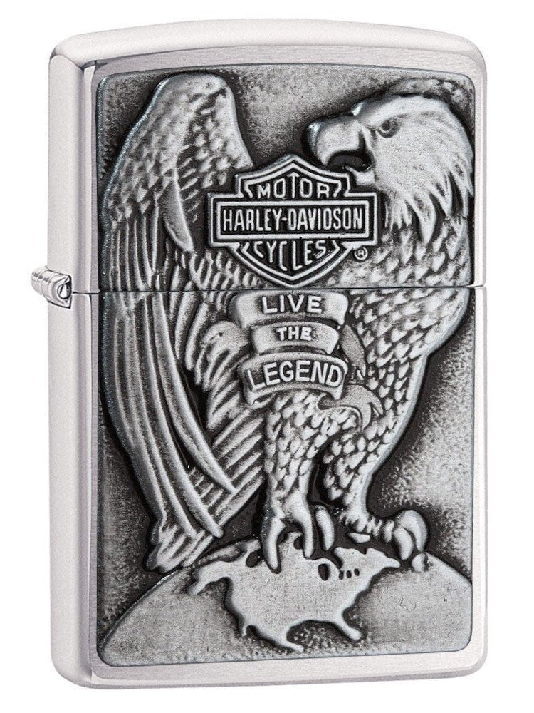 Zippo Lighter: Harley-Davidson Made In USA - Brushed Chrome