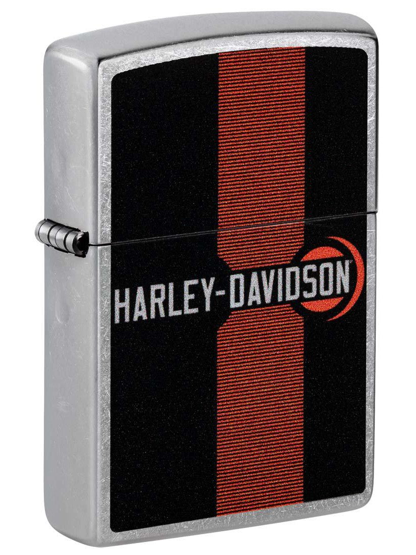 Zippo Lighter: Harley-Davidson Racing Stripes - Street Chrome 48604