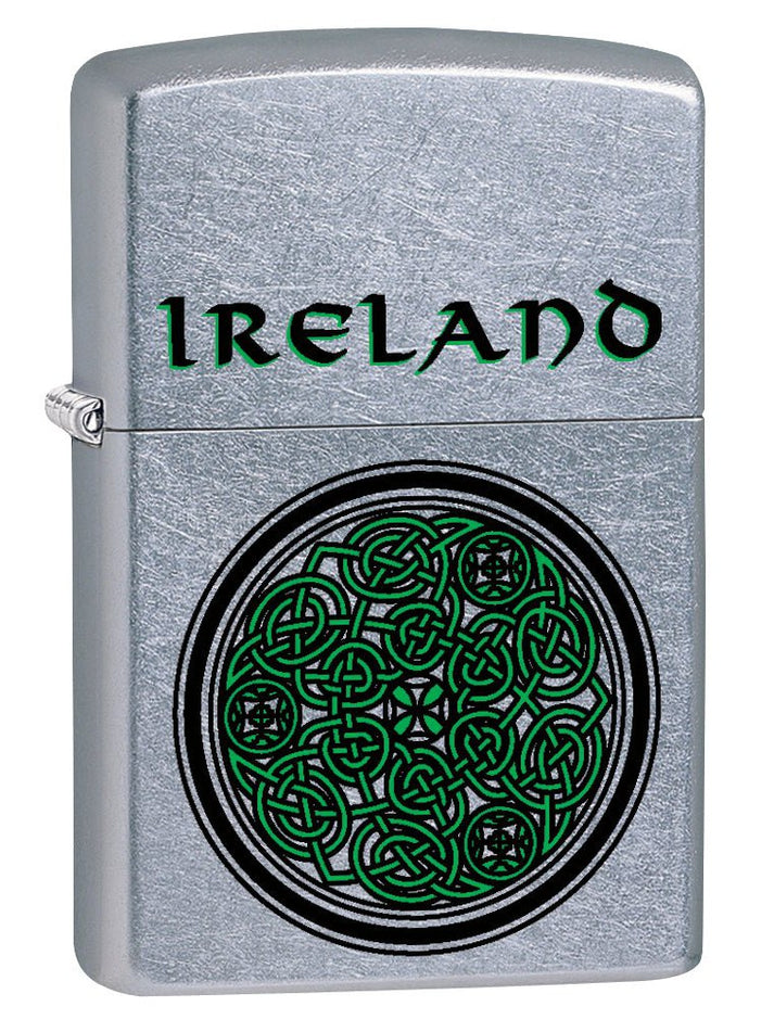Zippo Lighter: Ireland Celtic Knot - Street Chrome 79254