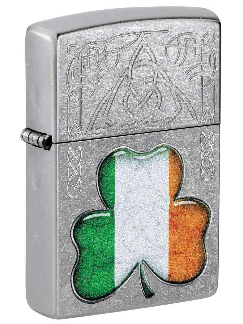 Zippo Lighter: Ireland Flag and Symbols - Street Chrome 81406
