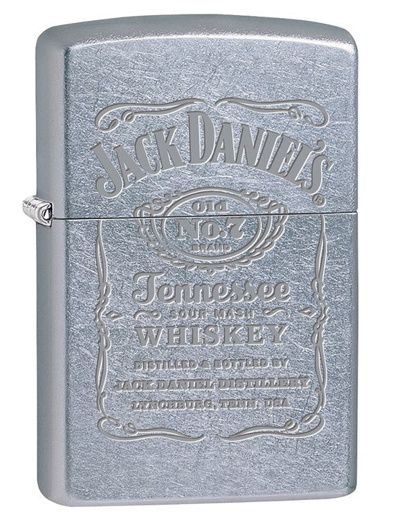 Zippo Lighter: Jack Daniels Engraved Logo - Street Chrome 79632