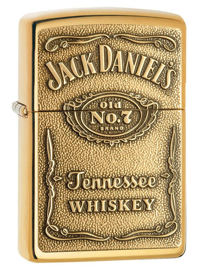Zippo Lighter: Jack Daniels Label Emblem - HP Brass 254BJD.428