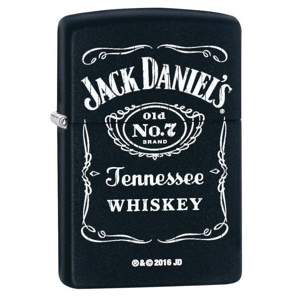 Zippo Lighter: Jack Daniels Logo - Black Matte 76875
