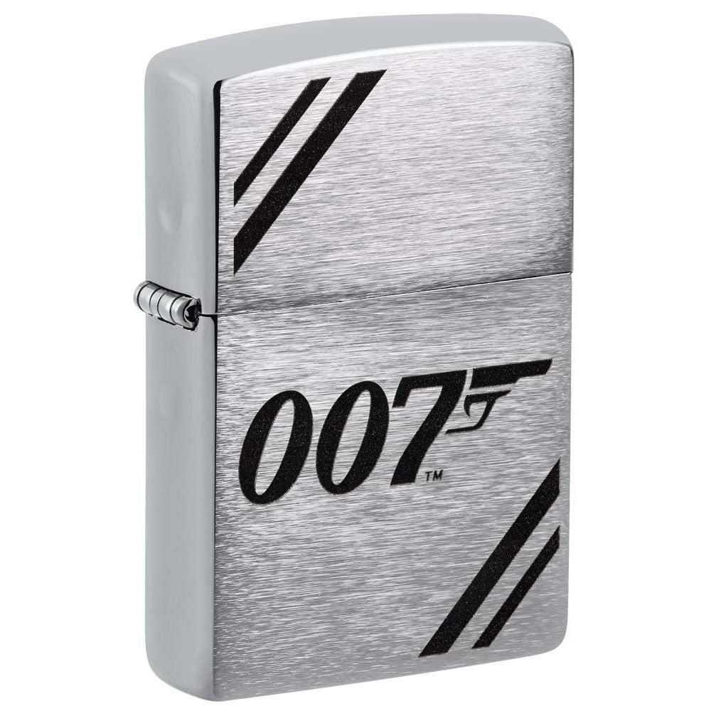 Zippo Lighter: James Bond 007 Logo Design - Brushed Chrome 81229