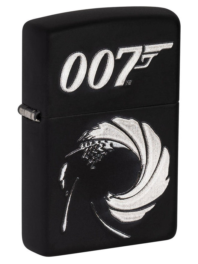Zippo Lighter: James Bond 007, Texture Print - Black Matte 49329