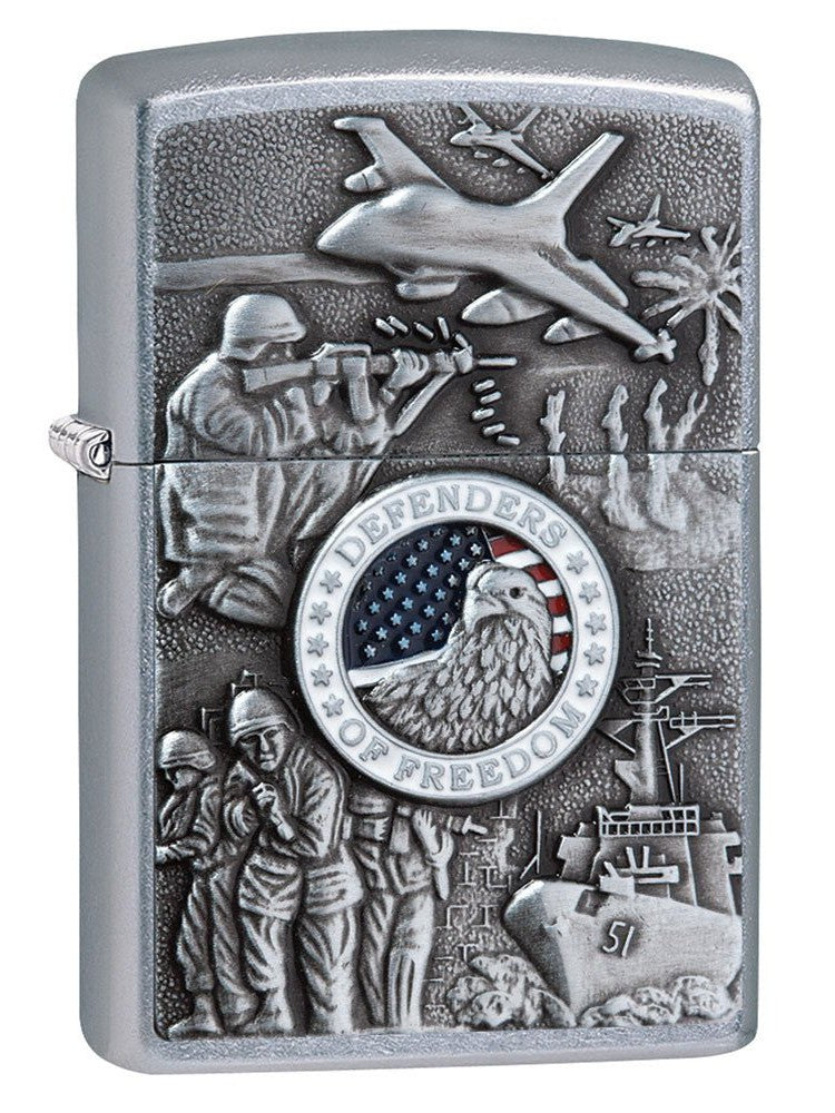 Zippo Lighter: Joined Forces Emblem - Street Chrome 24457