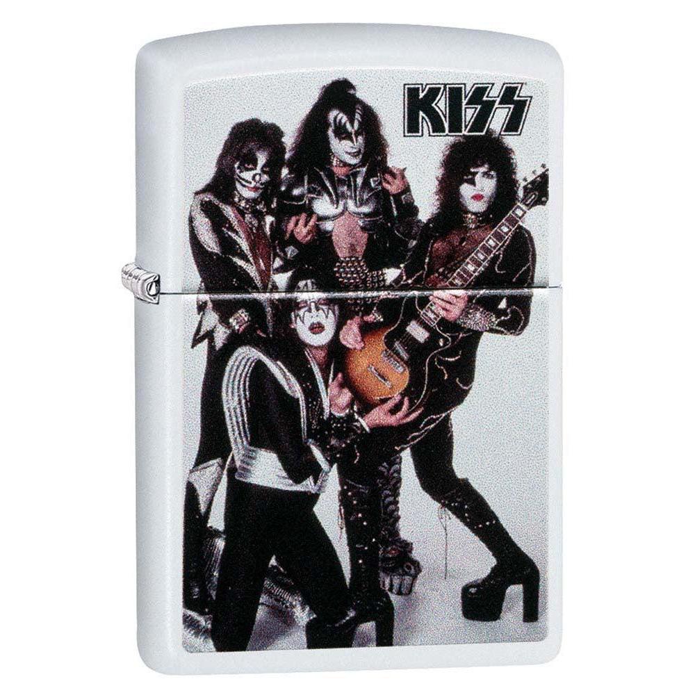 Zippo Lighter: KISS Rock Band - White Matte 81187