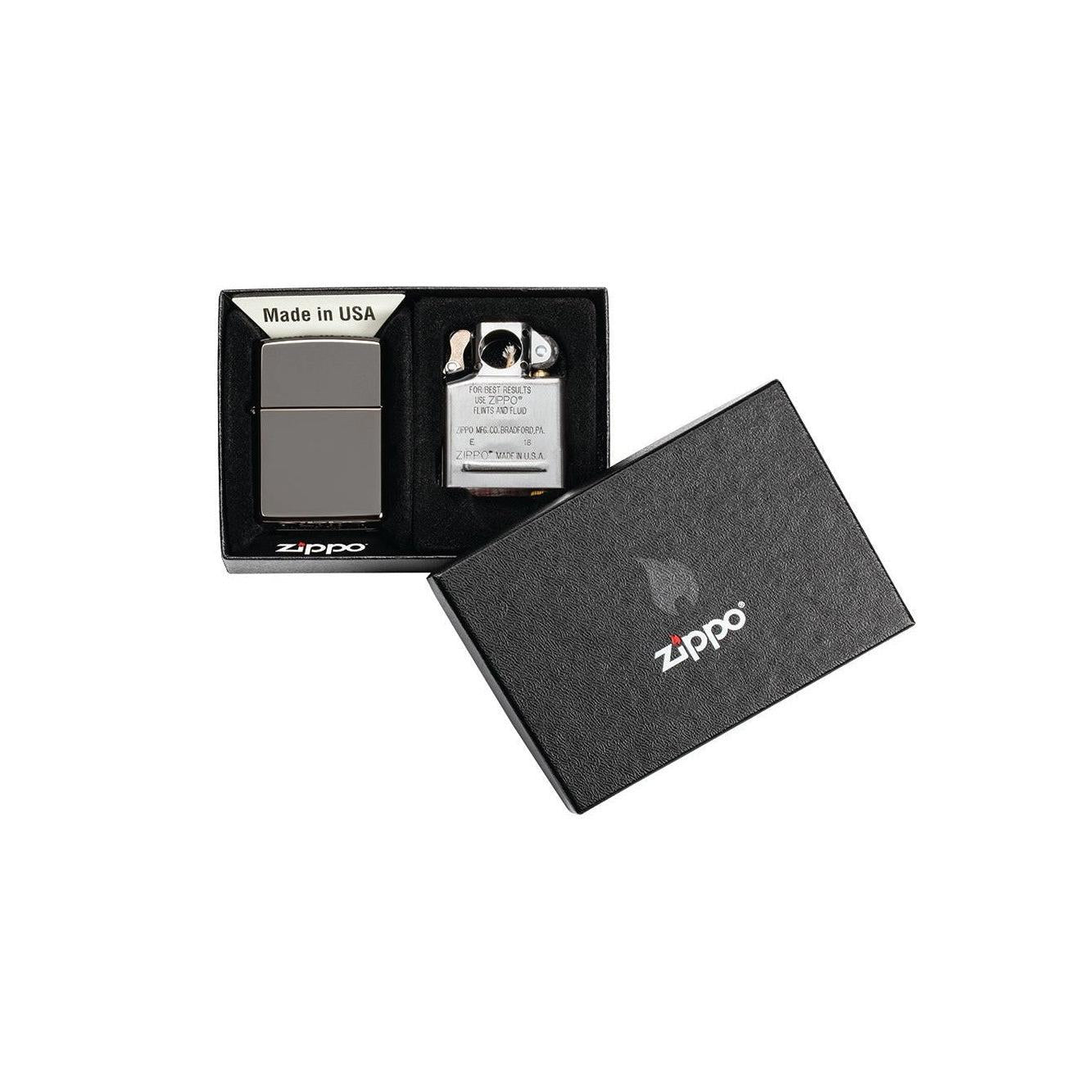 Zippo Lighter: Lighter and Pipe Insert Gift Set - Black Ice 29789