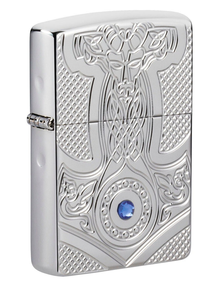 Zippo Lighter: Medieval Design, Armor - High Polish Chrome 49289