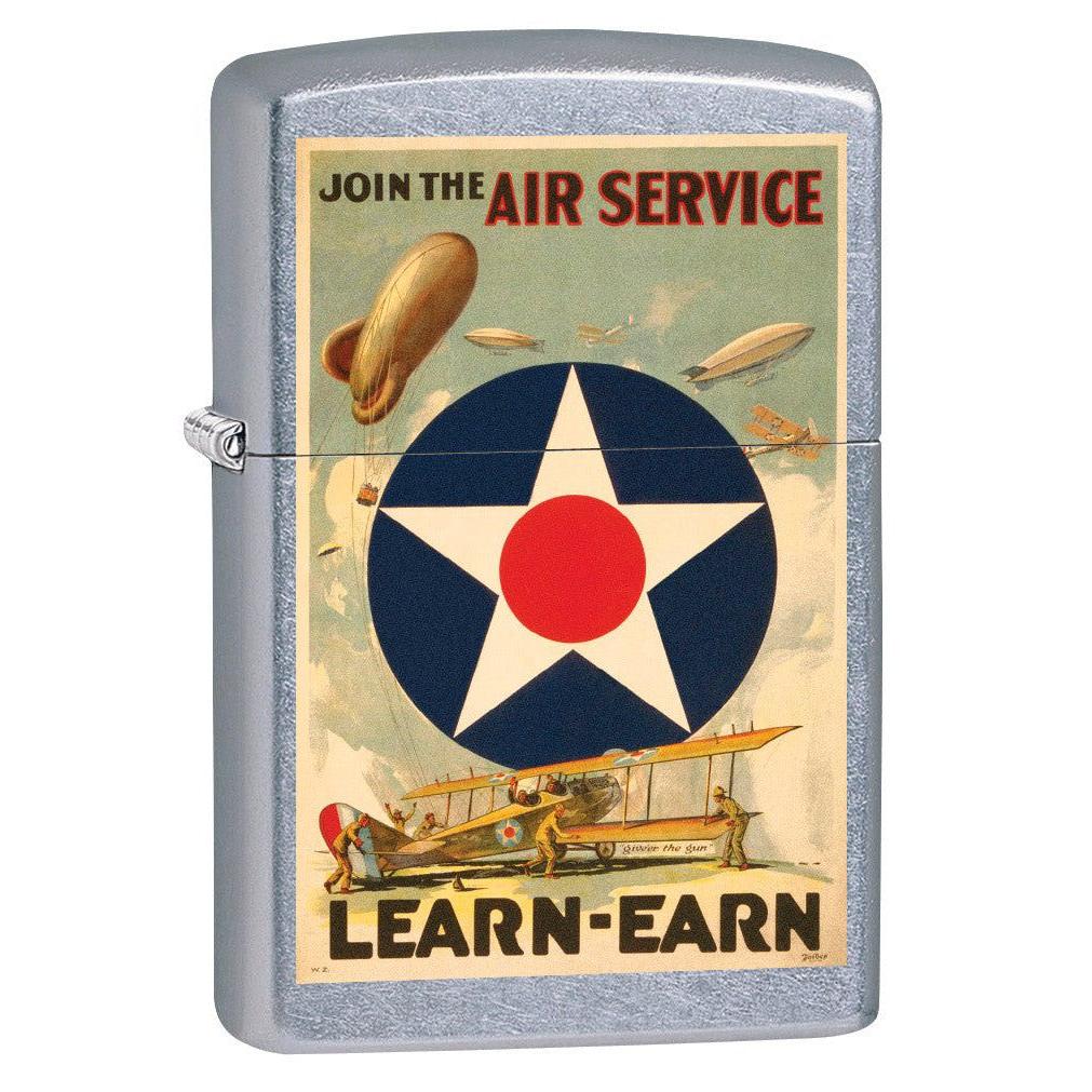 Zippo Lighter: Military Poster, Join the Air Service - Street Chrome 79371
