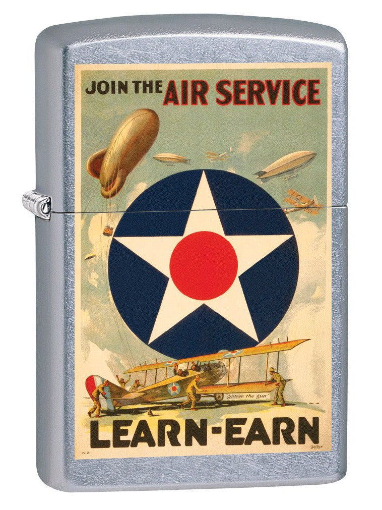 Zippo Lighter: Military Poster, Join the Air Service - Street Chrome 79371