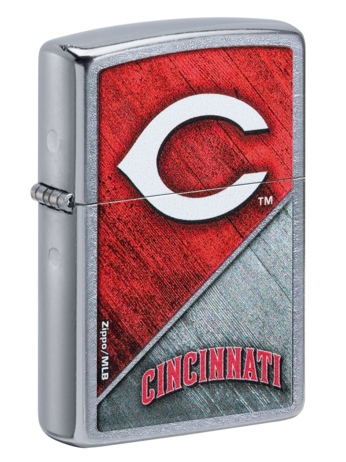 Zippo Lighter: MLB Baseball, Cincinnati Reds - Street Chrome 49728