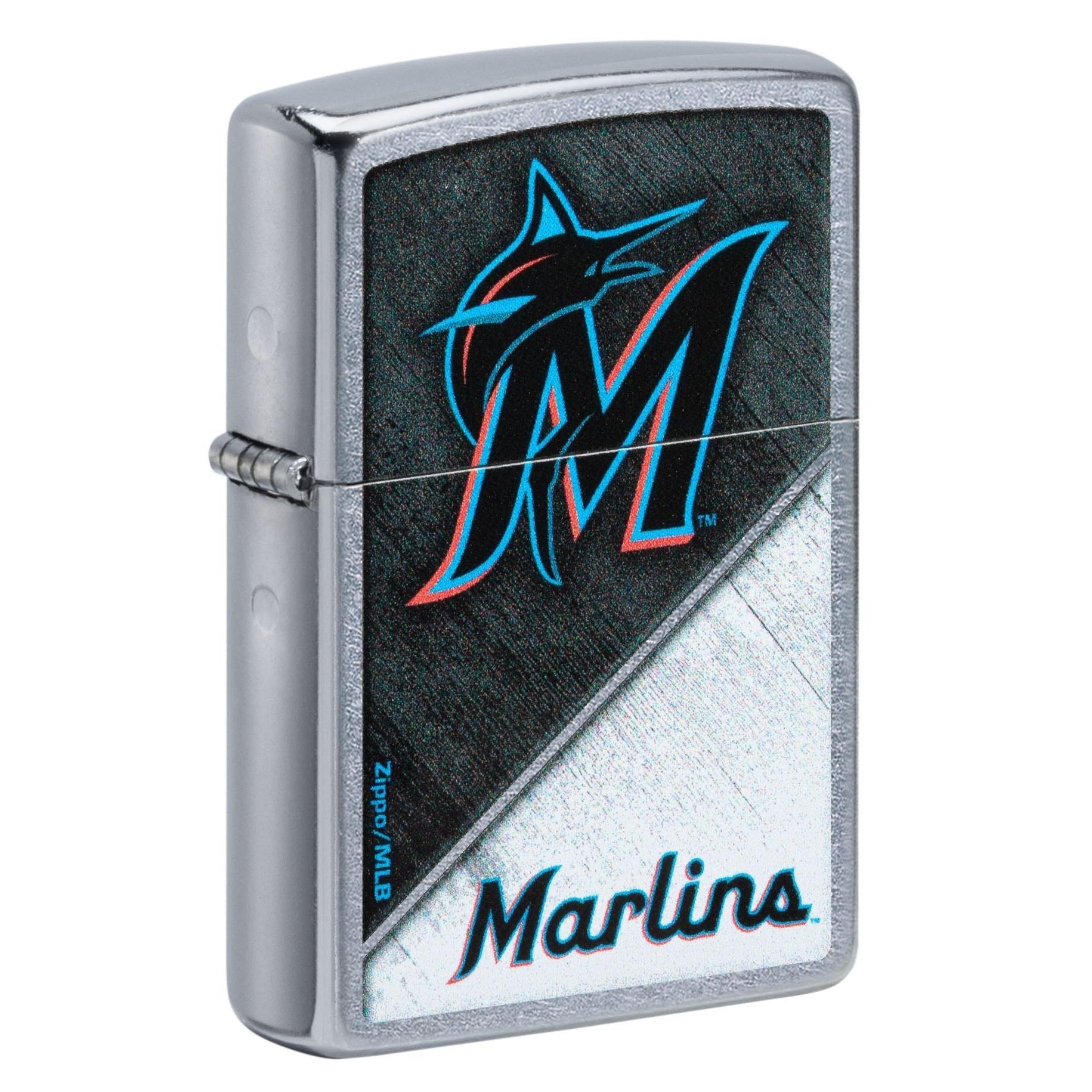 Zippo Lighter: MLB Baseball, Miami Marlins - Street Chrome 49737