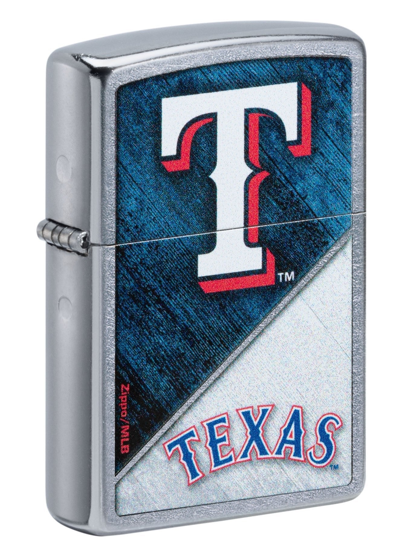Zippo Lighter: MLB Baseball, Texas Rangers - Street Chrome 49751