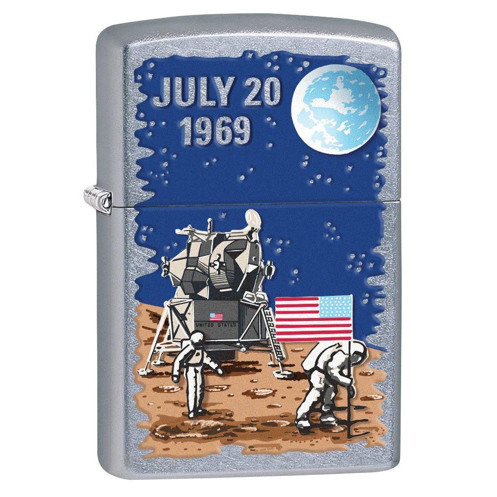 Zippo Lighter: Moon Landing July 20, 1969 - Street Chrome 80418