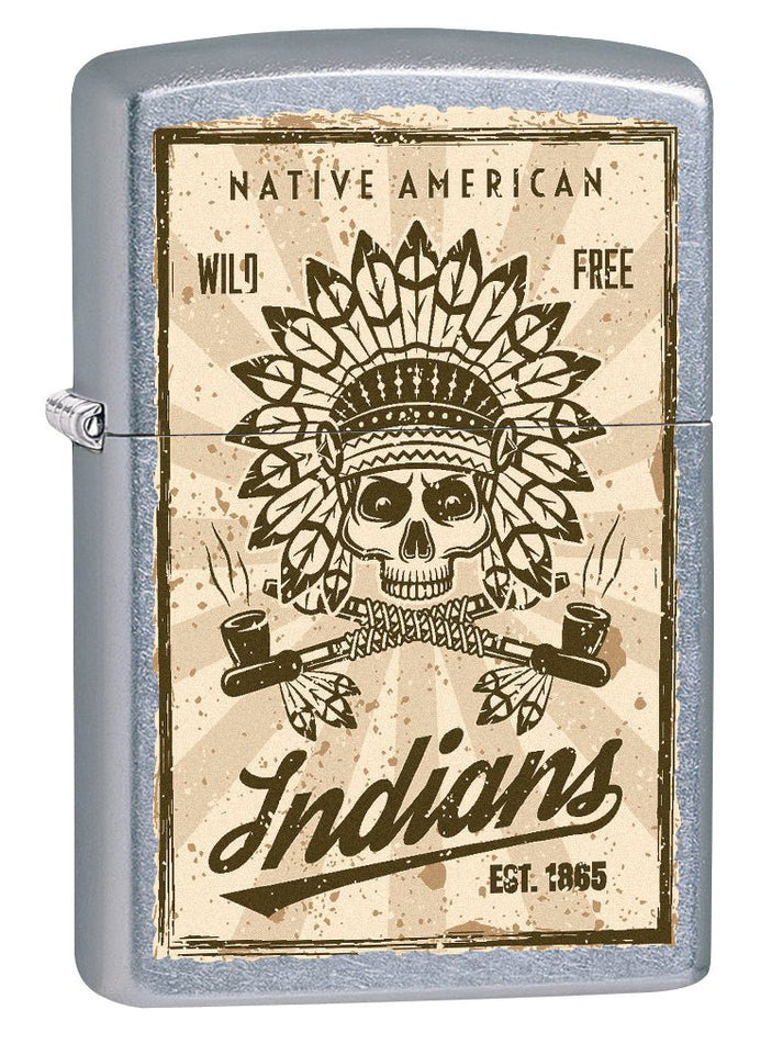 Zippo Lighter: Native American Indians - Street Chrome 79038