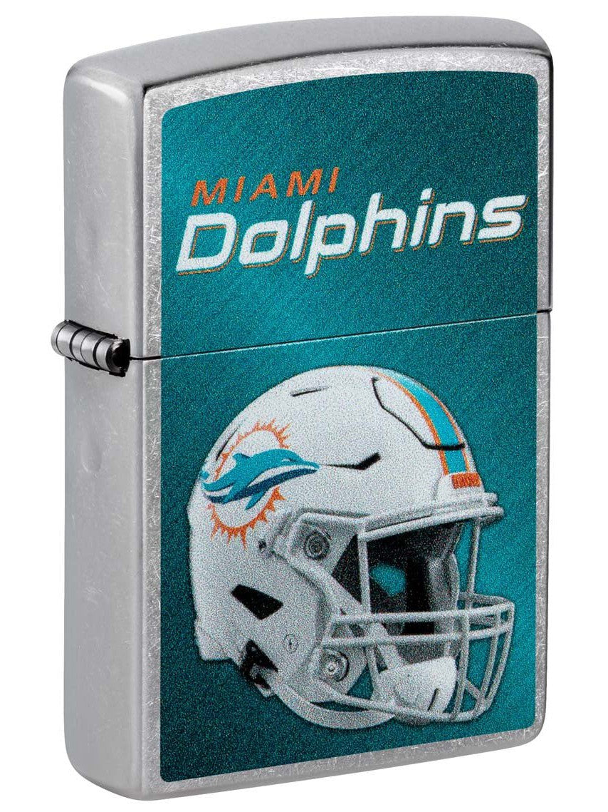 Zippo Lighter: NFL Football, Miami Dolphins - Street Chrome 48438