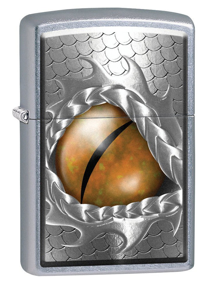 Zippo Lighter: Open Dragon Eye - Street Chrome 77109