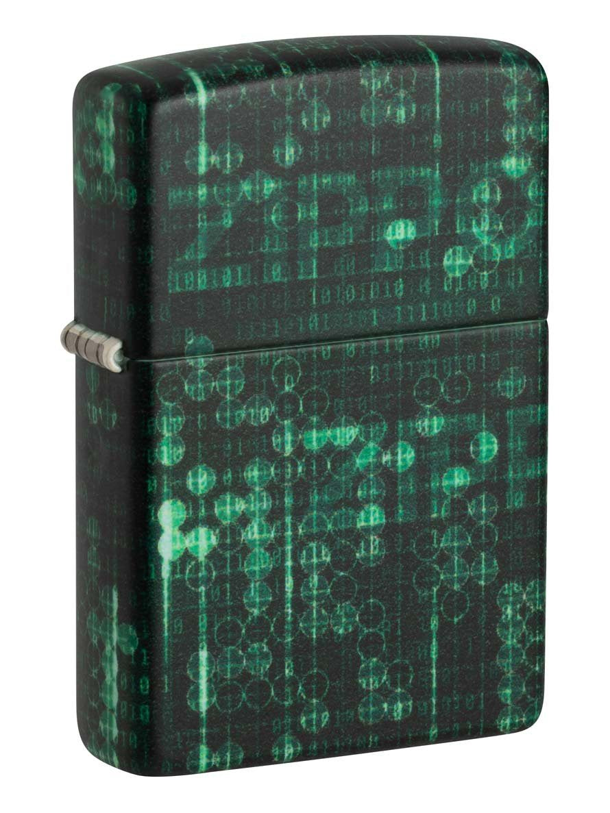 Zippo Lighter: Pattern Design - Glow-in-the-Dark Green 48408