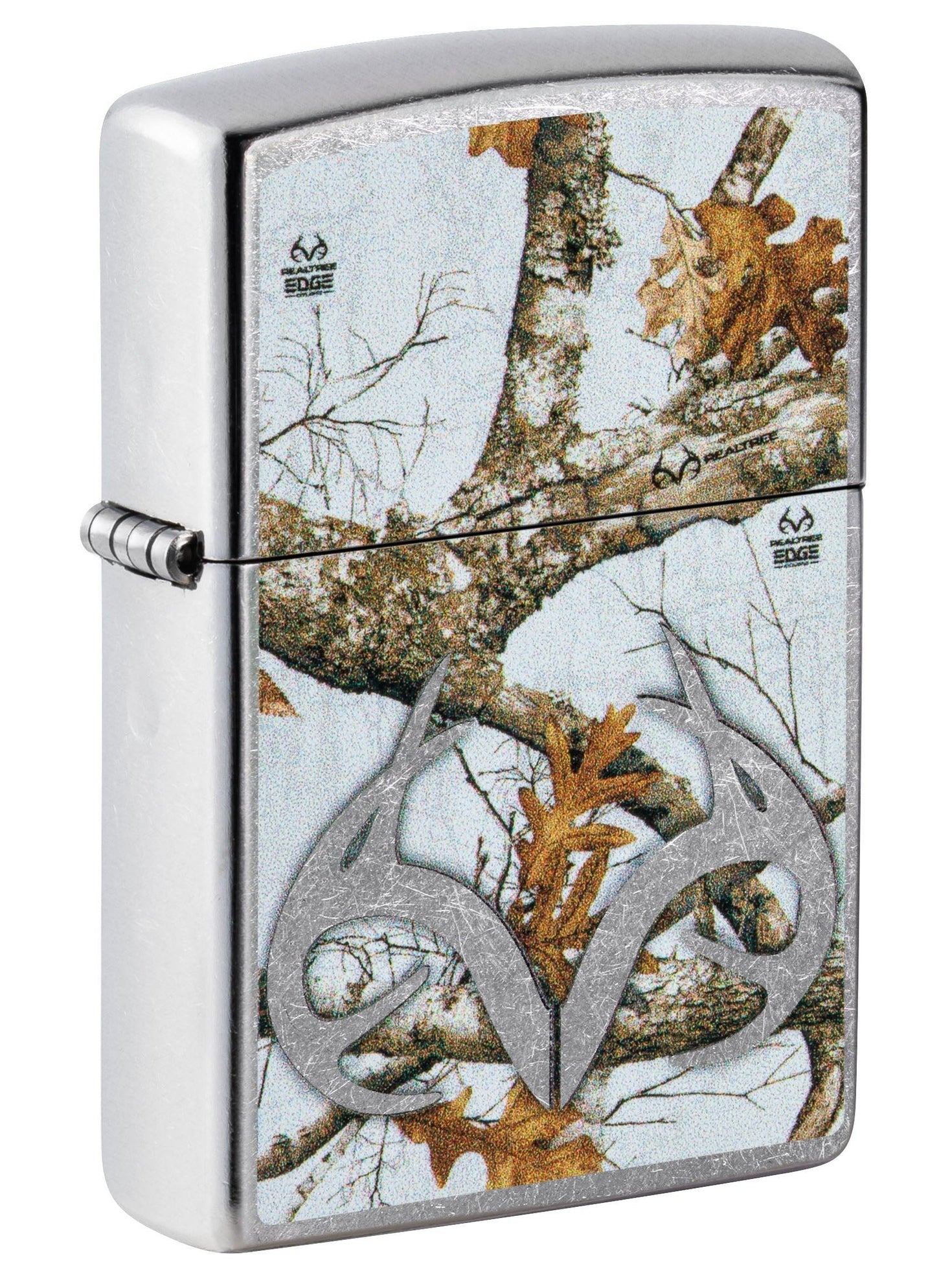 Zippo Lighter: Realtree Winter Design - Street Chrome 49818