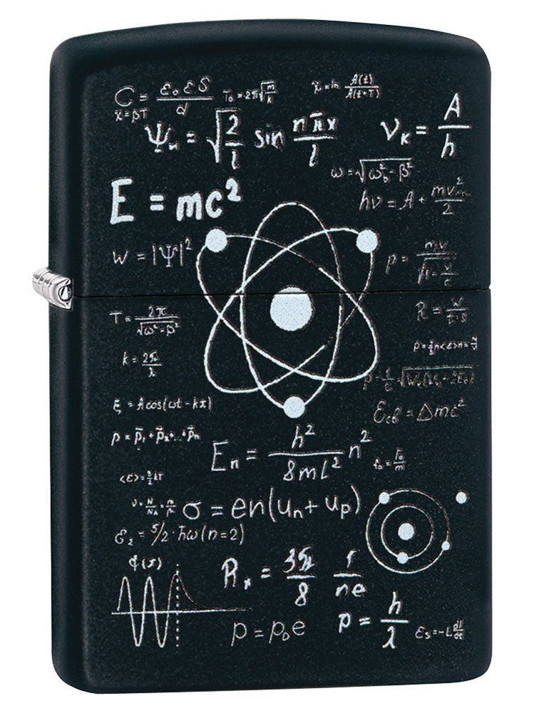 Zippo Lighter: School Equations - Black Matte 80801