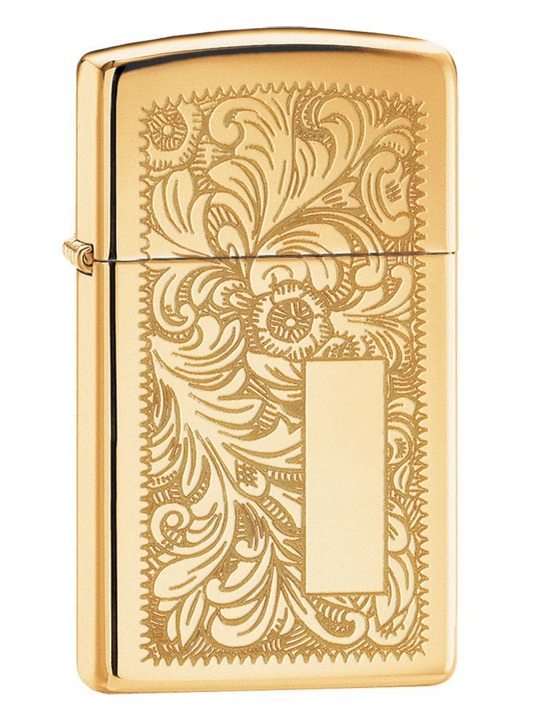 Zippo Lighter: Slim Venetian - HP Brass 1652B