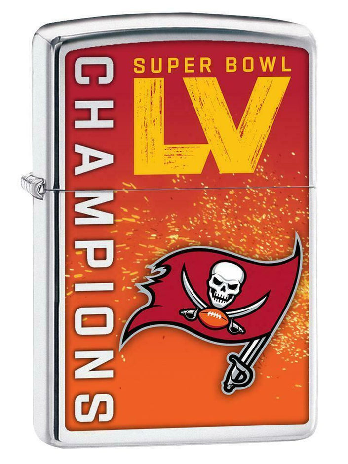 Zippo Lighter: Super Bowl LV, Tampa Bay Buccaneers - High Polish Chrome 49489