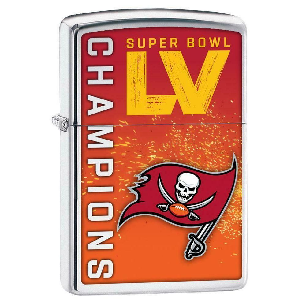 Zippo Lighter: Super Bowl LV, Tampa Bay Buccaneers - High Polish Chrome 49489