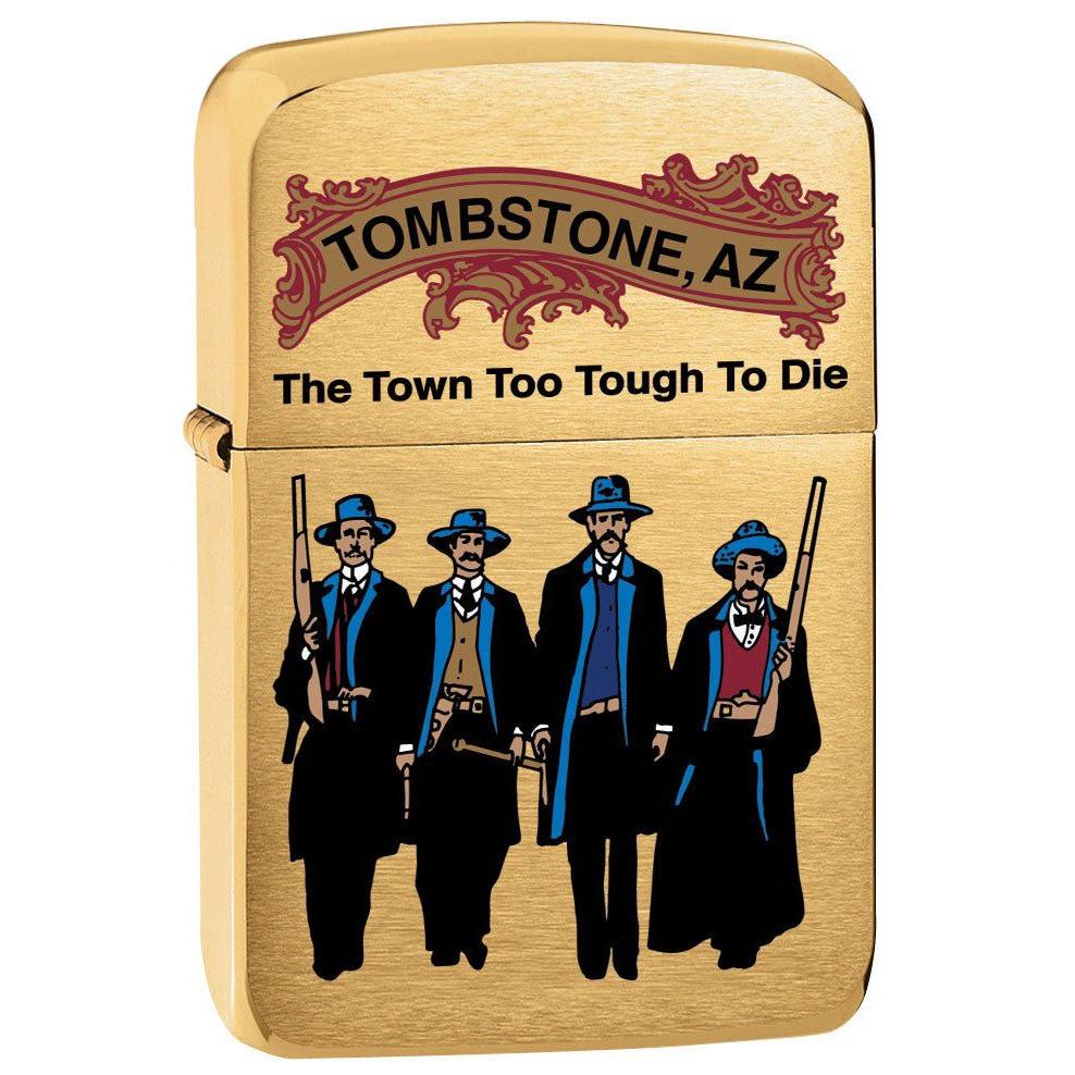 Zippo Lighter: Tombstone, Arizona - Brushed Brass 80813