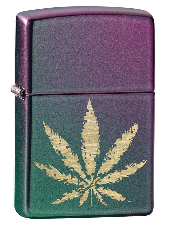 Zippo Lighter: Weed Leaf - Iridescent 49185